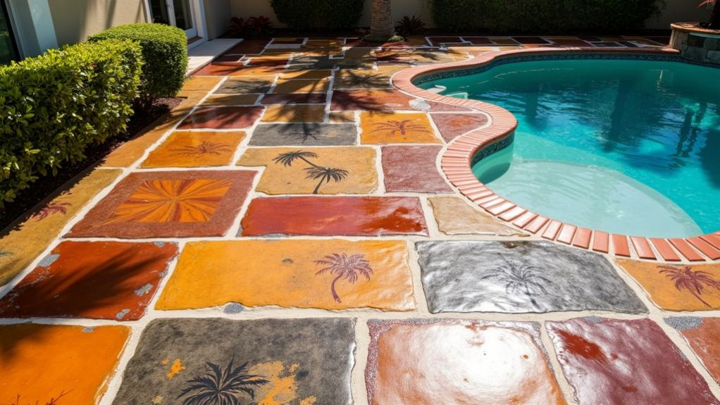 Stamped Pool Concrete Weston, FL